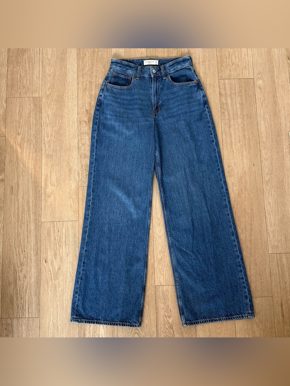 abercrombie & fitch the wide leg high rise curve love (25 long)
